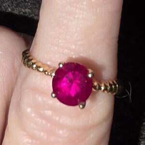 Vintage Joseph Esposito 14K EP Ruby Ring